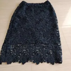 Do CLASSE ウエストゴムで楽ちん花柄レース タイトスカートM #265のサムネイル
