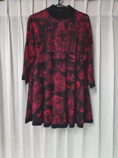 HYSTERIC GLAMOUR レース付きシフォンブラウスF 赤×黒y2k - メルカリ