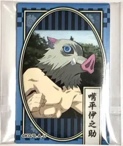 鬼滅の刃　スクエアCANバッジ　嘴平伊之助