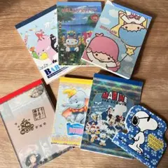 キャラクターメモ帳 7冊セット　ディズニー　サンリオ　ジブリ　バーバパパ