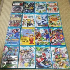wiiu ソフト　16本セット マリオ　スプラトゥーン　大乱闘
