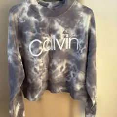 Calvin Klein タイダイ クロップドスウェット