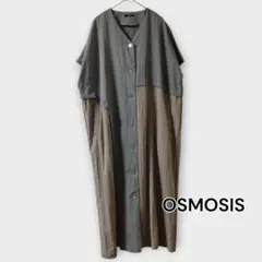OSMOSIS／切り替えロングシャツワンピース／ゆったり