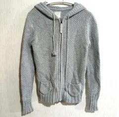 OLD NAVY グレー ニットパーカー カーディガン【S】のサムネイル