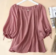 大きいサイズ トップス 4XL ピンク