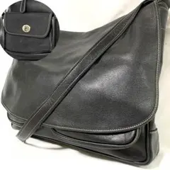 美品✨ COACH コーチ ターンロック メッセンジャーバッグ レザー ブラック