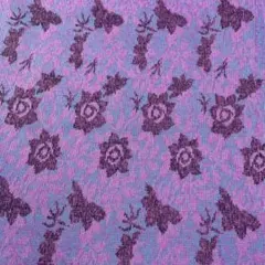 【格安生地】花柄ピンク・紫生地・ニット生地・幅140長70
