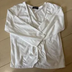 COMME CA ISM ホワイト カーディガン 120A