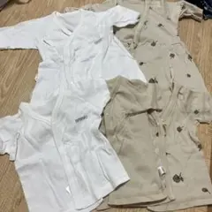 PUPPAPUPO 新生児肌着 5枚組 綿100% ボタン 短肌着 コンビ 肌着