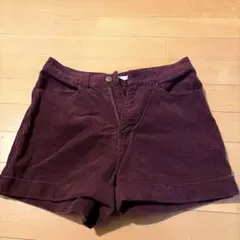 WEGO コーデュロイショートパンツ ワイン Lサイズ