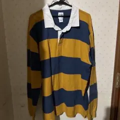 GAP ラガーシャツ 長袖 ボーダー イエロー ネイビーのサムネイル