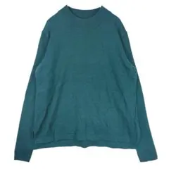 【COMME CA ISM】ニット セーター 薄手 長袖 毛混 ターコイズブルー