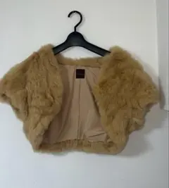 VOLATA ラビット　ファー ショール 毛皮 ベージュ