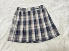 Pinkhurt チェック柄 プリーツスカート 韓国っぽ制服 ブルーネイビー系
