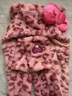 ハローキティ ピンクヒョウ柄マフラーキャップ