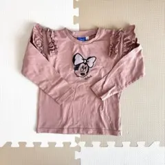 ミニー 長袖シャツ 110cm くすみピンク