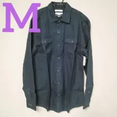 ★最終値下げ★2ポケット レギュラーフィット フランネルシャツ ネイビー M