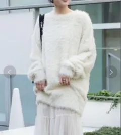 新品　Chico シャギールーズ2WAYロングニットプルオーバー