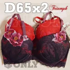 D65ブラ×２枚セット　トリンプ・フロラーレ　レッドレーベル