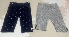 petit main 【プティプラ】GIRLS7分丈レギンス2枚　90㎝