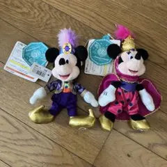 ディズニー　ぬいぐるみバッジ　 マスコット　ミッキーマウス　ミニーマウス