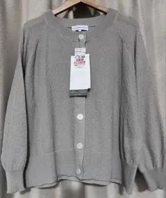 新品　しまむら　SEASON REASON リネン混カーディガン L ベージュのサムネイル