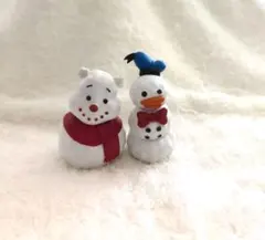 プーさん　ドナルド　雪だるま　フィギュア