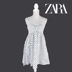 07T153☆ ZARA 新品未使用 コットン100 キャミワンピース 春夏