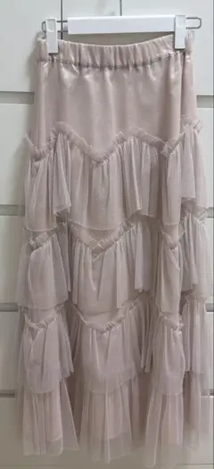 ラメつきティアードスカート