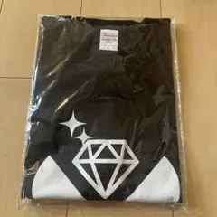 Lサイズ 黒 Tシャツ ダイヤモンドモチーフ