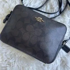 極美品✨コーチ ショルダーバッグ シグネチャー ロゴ金具 ゴールド金具 ブラウン