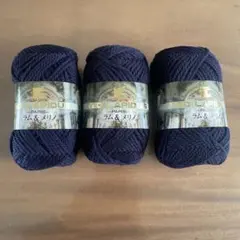 TED LAPIDUS ウール100%ネイビー毛糸 50g 113m 3個セット