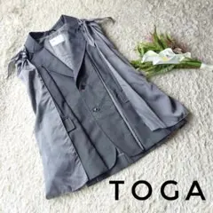 TOGA ジャケット ジレ リボン グレー シルバー 定価96,000円+税