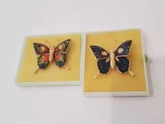 蝶のブローチ 2個セット