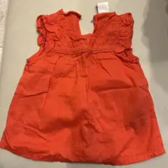 H&M オレンジ フリル ワンピース 68