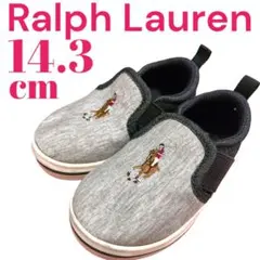 polo ラルフローレン　スリッポン　14cm ベビー　ネイビー　グレー