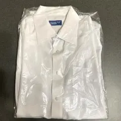 メンズ　白無地　長袖ワイシャツ　L