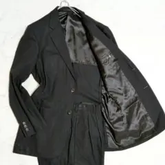 ヴィンテージ スーツ セットアップ シングル ブラック L相当