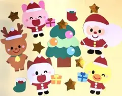壁面飾り☆クリスマス　サンタ　トナカイ12月