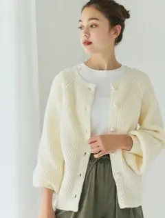 Edit Sheen パールボタンラグランカーディガン　fifth/コカ