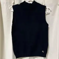 BURBERRY BLUE LABEL ノースリーブタートルネック ブラック