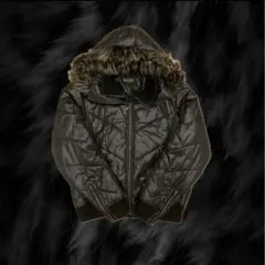 y2k お兄系 ダウンジャケット ジッパーグランジ パンク ファー 平成 ギャル