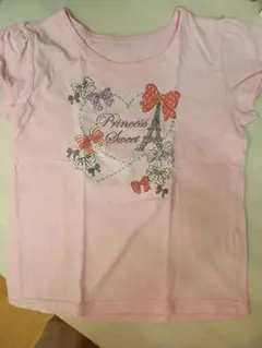 エッフェル塔柄 半袖Tシャツ ピンクのサムネイル