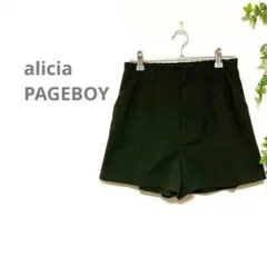 【alicia PAGEBOY】ショートパンツ　キュロット　カーキ美脚　脚長効果