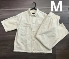 上下セットアップ　GU M オフホワイト　メンズ　(汚れあり)