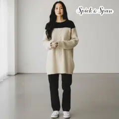 スピックアンドスパン Spick&Span ケーブルニット 長袖 セーター