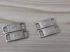 AF1 デュブレ 靴紐メタルタグ　シルバー 艶あり　艶なし　2足分セットのサムネイル
