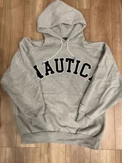 NAUTICA アーチロゴスウェットパーカー Sサイズ　グレー