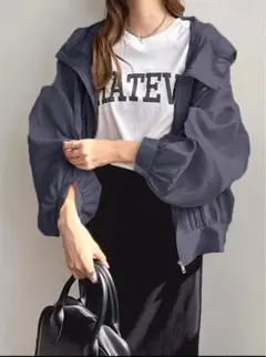 【ネイビー】新品　シアーパーカー　シアージャケット　UVカット　日焼け対策のサムネイル
