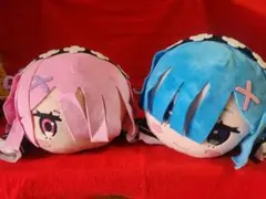 リゼロRe:ゼロから始める異世界生活　メガジャンボ寝そべりぬいぐるみ　レム　ラム